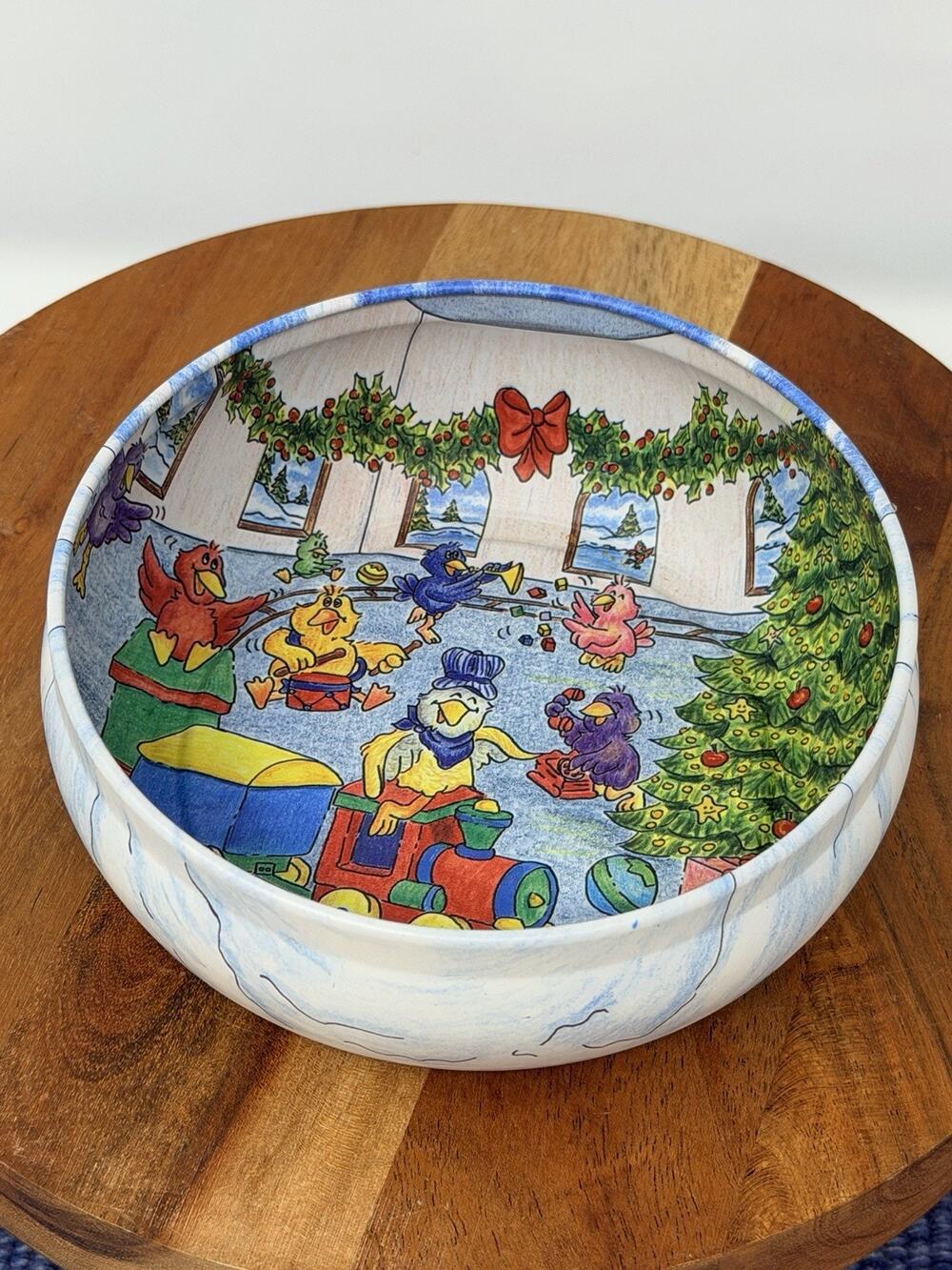 Keller Charles Train Collectible Round Tin Duck Deco No Lid